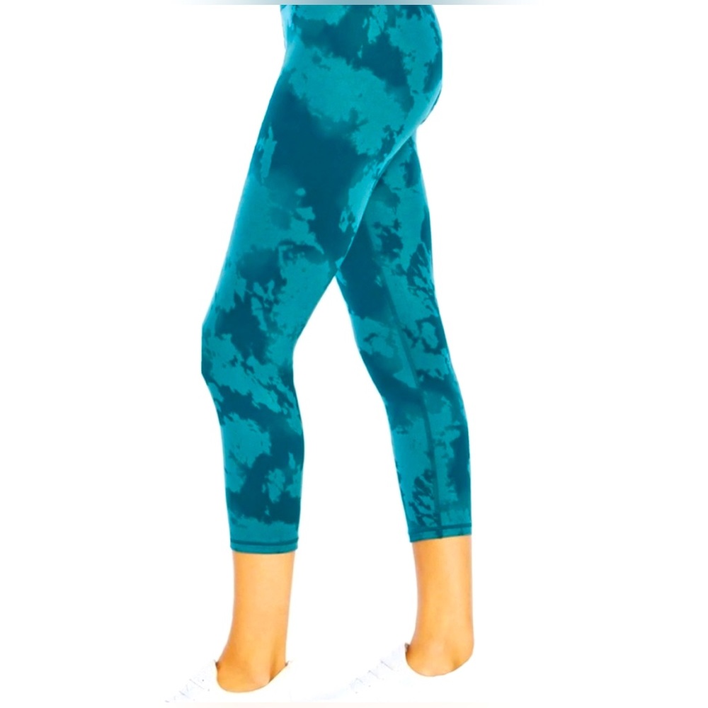 NWT Balance Collection Contender High Waist Mid Calf Capri Legging Tie Dye Storm